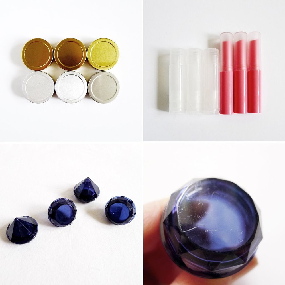 NEW LOT 16 Piece Empty DIY Lip Balm Plastic & Tin Pots & Tubes 4ml 5ml 20ml